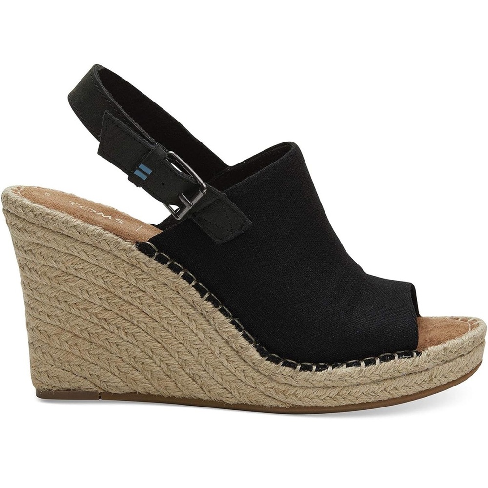 Toms Black Oxford Women's Monica Wedges
